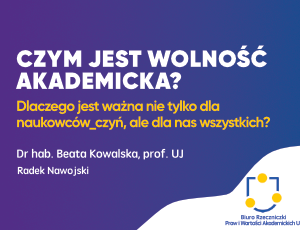 Slajd prezentacji z fioletowoniebieskim tłem, tytuł prezentacji oraz imiona i nazwiska autorów.